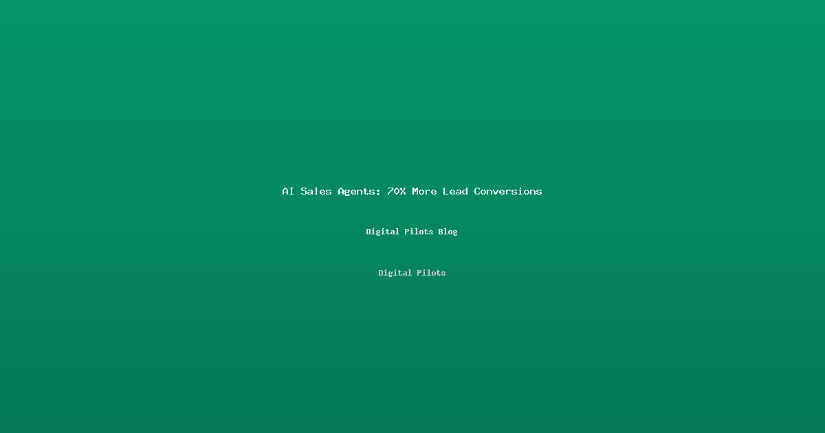 AI Sales Agents That Convert 70% More Leads: Implementation Guide for Indian Businesses